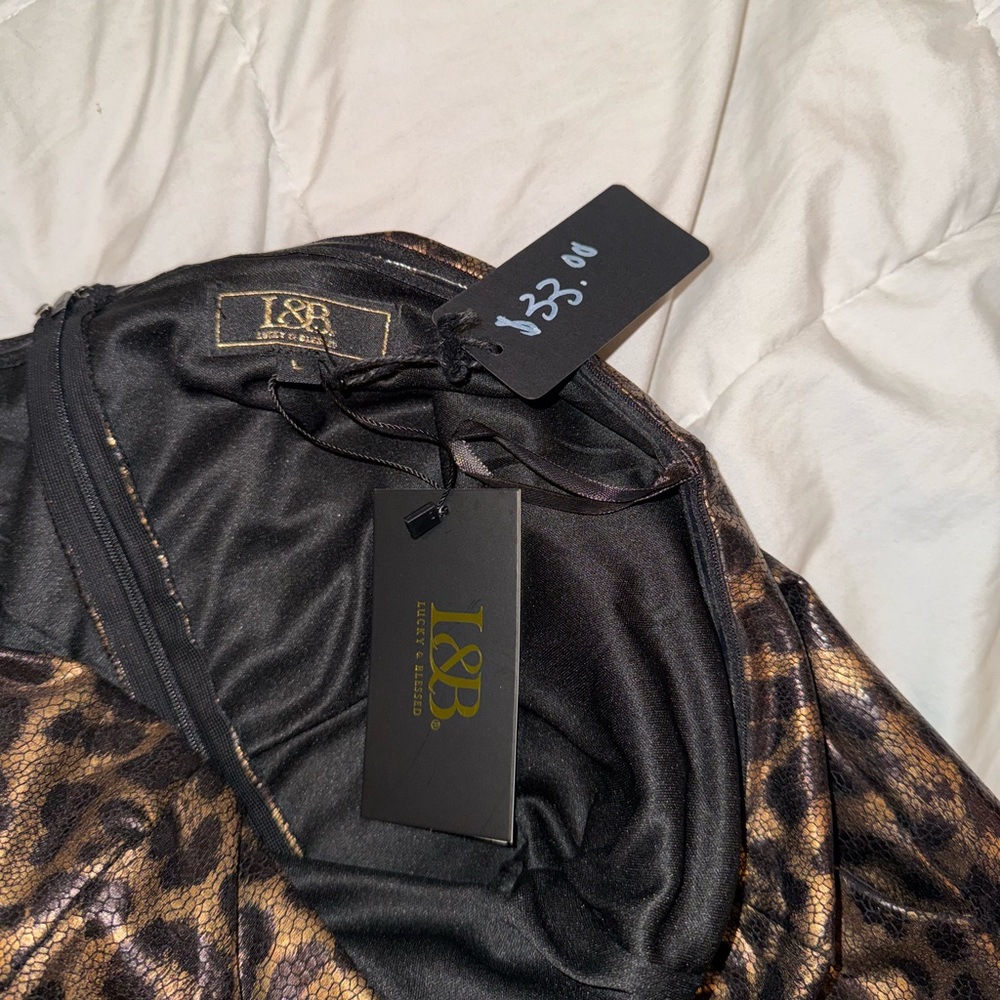 L&B Animal Print Strapless Outfit - Picture 3 of 5
